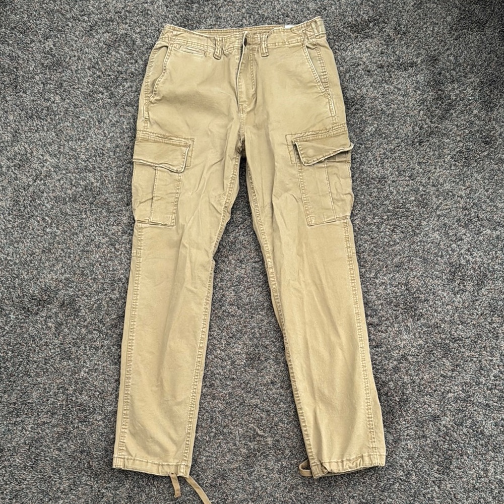 American Eagle Outfitters Tan Cargo Pants Straight Leg